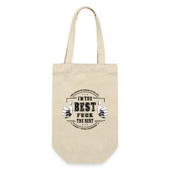 Ich bin der Beste - I'm the best, fuck the rest - Geschenkbeutel für Flaschen - Natur - Vorne