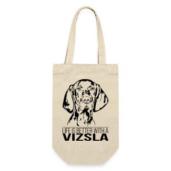 La vie de Vizsla est meilleure Chien Dire Wilsigns - Sac à bouteille - nature - Devant