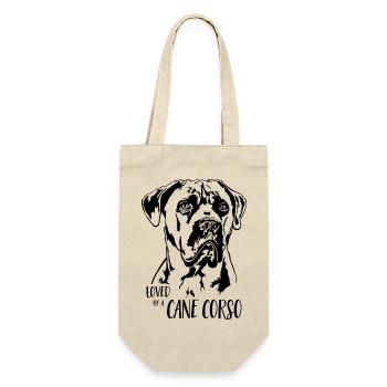 Aimé par un chien Cane Corso Dog Wilsigns - Sac à bouteille - nature - Devant