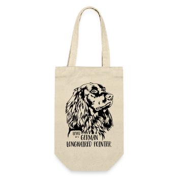 Loved by a German Longhaired Pointer Dog Wilsigns - Gift Bag for Bottles - nature - Front