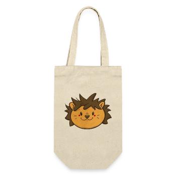 vintage hedgehog head - Gift Bag for Bottles - nature - Front