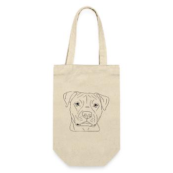 American Staffordshire Terrier - Geschenkbeutel für Flaschen - Natur - Vorne