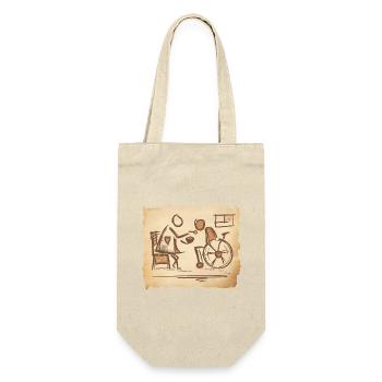 Geriatric Nurse, Caregiver, Caregiver -Vintage Art - Gift Bag for Bottles - nature - Front