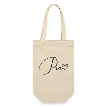 Pia Last Name First Name Girl - Gift Bag for Bottles - nature - Front