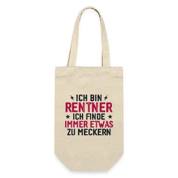 Rentner immer etwas zu meckern lustig - Geschenkbeutel für Flaschen - Natur - Vorne