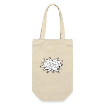 Retro cassette - Gift Bag for Bottles - nature - Front