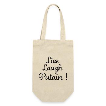 Live Laugh Meme Drole Humoristique - Sac à bouteille - nature - Devant