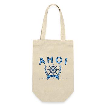 Ahoy Moin - Maritime North Sea Design - Gift Bag for Bottles - nature - Front