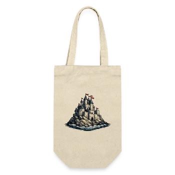 Island castle made of stones by the sea - Gift Bag for Bottles - nature - Front