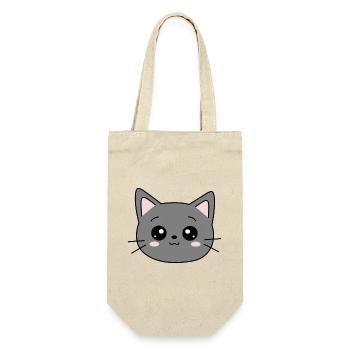 chat noir chat chaton doux cadeau de Noël - Sac à bouteille - nature - Devant