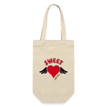 Doux Saint-Valentin Saint Valentin coeur ailes de Cupidon - Sac à bouteille - nature - Devant
