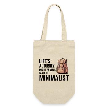 Life's a Journey Make It Minimalist GIS Backpack - Gift Bag for Bottles - nature - Front