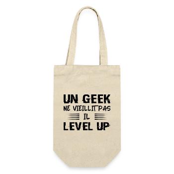 Un Geek Ne Vieillit Pas Il Level Up - Sac à bouteille - nature - Devant