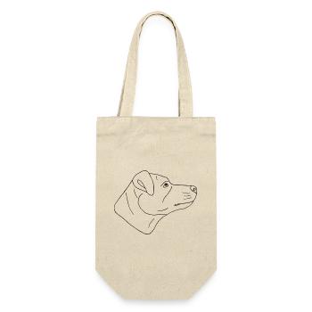 Jack Russell Terrier - Geschenkbeutel für Flaschen - Natur - Vorne
