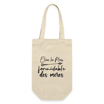 Wunderbares Mama-Muttertagsgeschenk - Geschenkbeutel für Flaschen - Natur - Vorne