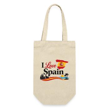 I Love Spain – Spanish Symbols and Colours - Gift Bag for Bottles - nature - Front