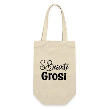 S beschte Grosi Oma Schweiz Grosi Schweiz Großmama - Geschenkbeutel für Flaschen - Natur - Vorne