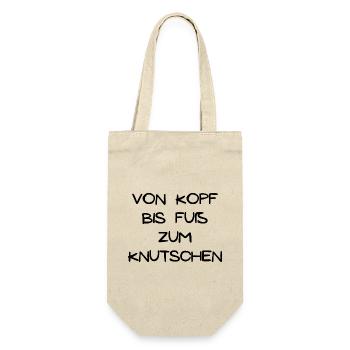 Von Kopf bis Fuß zum knutschen - Geschenkbeutel für Flaschen - Natur - Vorne