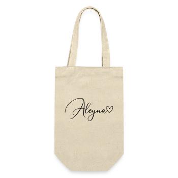 Aleyna Surname First Name Girl - Gift Bag for Bottles - nature - Front