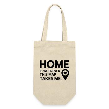 Home Is Wherever This Map Takes Me GIS Travel - Gift Bag for Bottles - nature - Front