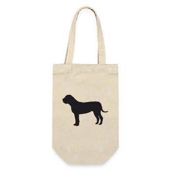 Boerboel Silhouette - Geschenkbeutel für Flaschen - Natur - Vorne