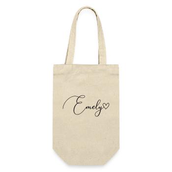Emely Surname First Name Girl - Gift Bag for Bottles - nature - Front