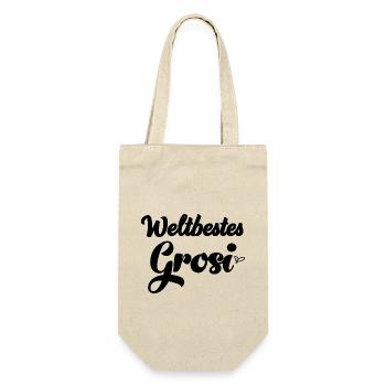 Weltbestes Grosi Schweiz Schweizerdeutsch Oma - Geschenkbeutel für Flaschen - Natur - Vorne