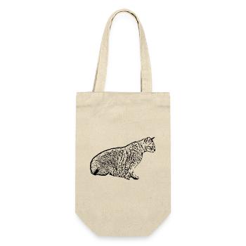 Schwarze Katze Katze Kätzchen Katze Katze Hausgeschenk - Geschenkbeutel für Flaschen - Natur - Vorne