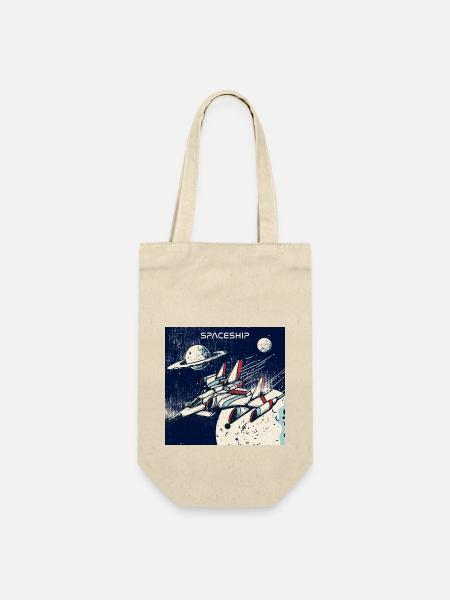Spaceship distressed - Gift Bag for Bottles - nature