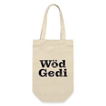 Wöd Gedi Bester Gedi sein Patenonkel fragen Taufe - Geschenkbeutel für Flaschen - Natur - Vorne