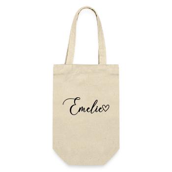 Emelie Surname First Name Girl - Gift Bag for Bottles - nature - Front