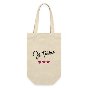 SAINT VALENTIN. EVJF. JE T'AIME. I LOVE YOU. AMOUR - Sac à bouteille - nature - Devant