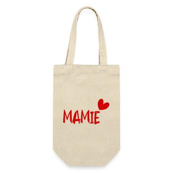 MAMIE. FÊTE DES MÈRES. BONNE FÊTE MAMIE. JE T'AIME - Sac à bouteille - nature - Devant