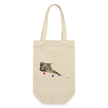CHAT DE BILLARD ET DE BILLARD, 8 BALLES, 9 BALLES - CHAT JOUANT - Sac à bouteille - nature - Devant