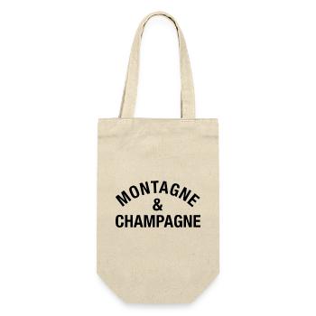 Montagne & and Champagners - Geschenkbeutel für Flaschen - Natur - Vorne