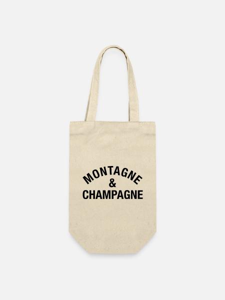 Montagne & and Champagners - Geschenkbeutel für Flaschen - Natur