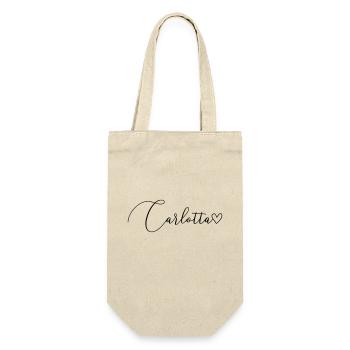 Carlotta Surname First Name Girl - Gift Bag for Bottles - nature - Front
