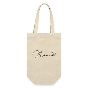 Manuela Last Name First Name Girl - Gift Bag for Bottles - nature - Front