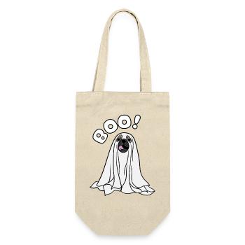 Halloween Hunde Geist - Geschenkbeutel für Flaschen - Natur - Vorne