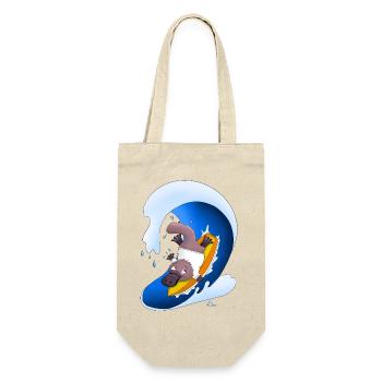 Surfing platypus - Gift Bag for Bottles - nature - Front