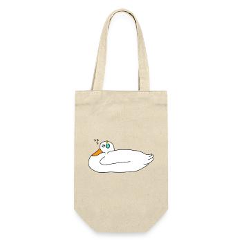 Schlafendes Entchen - Geschenkbeutel für Flaschen - Natur - Vorne