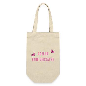 HAPPY BIRTHDAY. HAPPY BIRTHDAY. ANNIVERSARY. - Gift Bag for Bottles - nature - Front