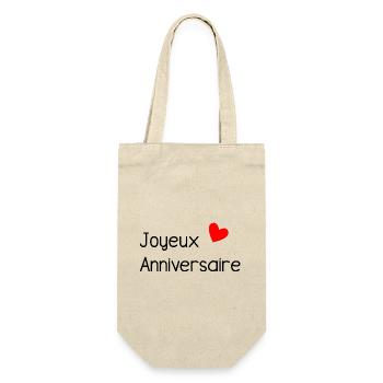 HAPPY BIRTHDAY. HAPPY BIRTHDAY. ANNIVERSARY. - Gift Bag for Bottles - nature - Front