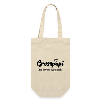 Grosspapi wie de Papi bescht Grosspapi Opa Schweiz - Geschenkbeutel für Flaschen - Natur - Vorne