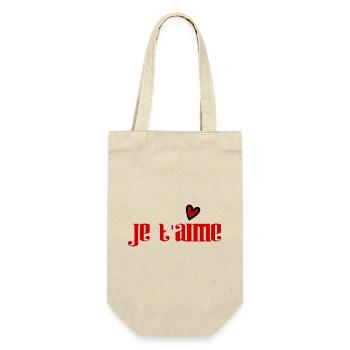 PAAR. GERADE VERHEIRATET. Junggesellinnenabschied. VALENTINSTAG. MARIES - Geschenkbeutel für Flaschen - Natur - Vorne