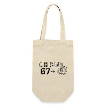 Drôle de cadeau d’anniversaire J’ai 67 ans Plus 1 - Sac à bouteille - nature - Devant