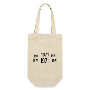 Retro 1971 Birthday 1971 Vintage Gift 1971 - Gift Bag for Bottles - nature - Front