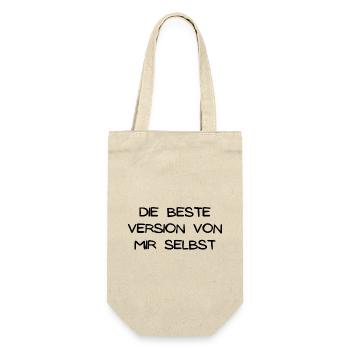 Die beste Version von mir selbst - Geschenkbeutel für Flaschen - Natur - Vorne