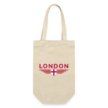 London England Fan T-Shirt Design - Gift Bag for Bottles - nature - Front