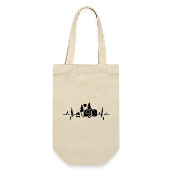 Campfire heartbeat camping - Gift Bag for Bottles - nature - Front